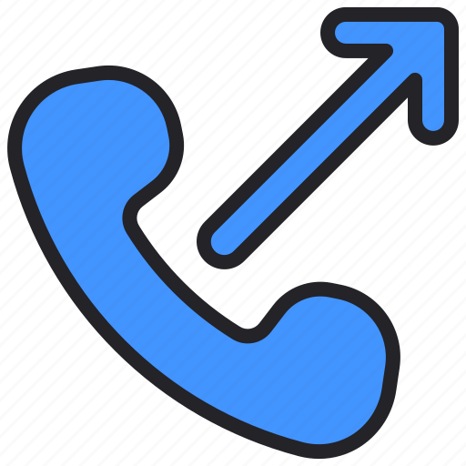Outgoing, telephone, call, communication, phone icon - Download on Iconfinder