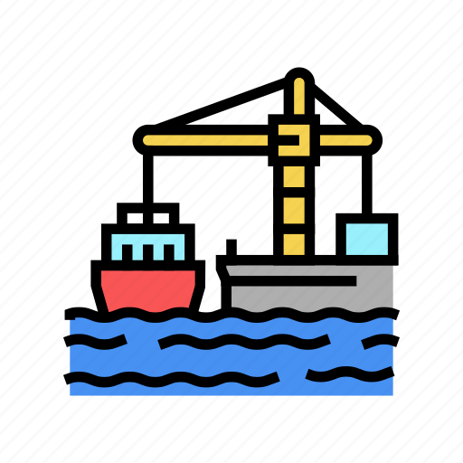 Crane, loader, port, machine, container, tool icon - Download on Iconfinder