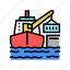 ship, crane, container, port, tool, loader 