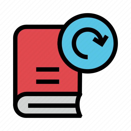 Book, content, education, redo, reload icon - Download on Iconfinder