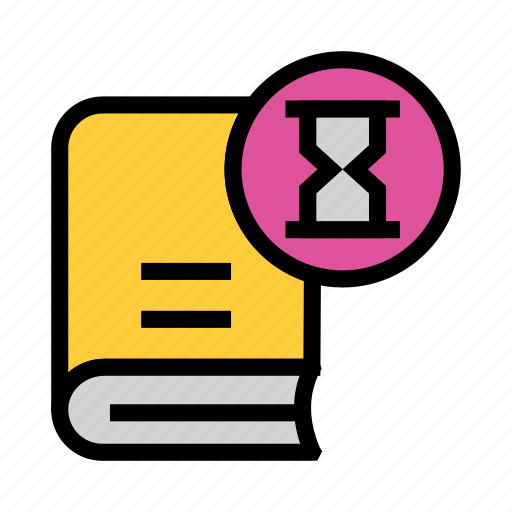 Book, education, hourglass, stopwatch, timer icon - Download on Iconfinder