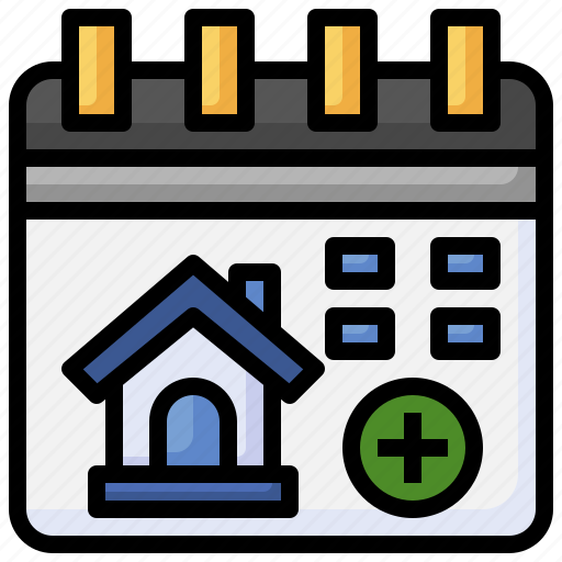 Calendar, construction, real, estate, property, house icon - Download on Iconfinder
