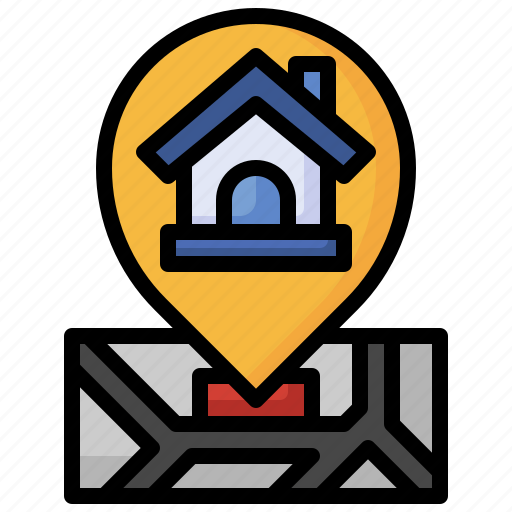 Location, pin, address, plot, real, estate, home icon - Download on Iconfinder