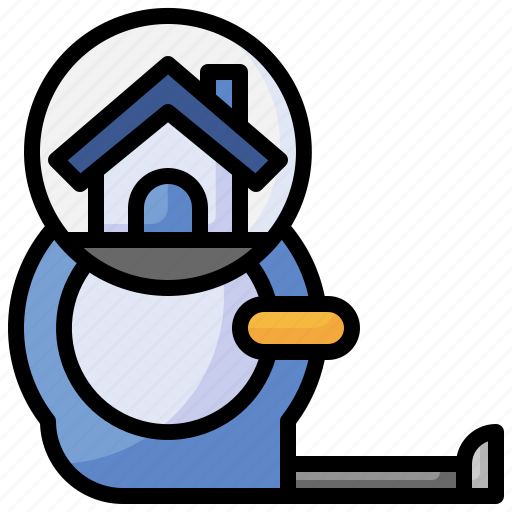 Measuring, tape, real, estate, planning, house, construction icon - Download on Iconfinder