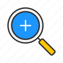 magnifying glass, maximize, zoom, zoom in