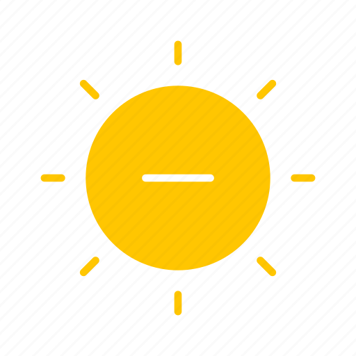 Brightness, decrease brightness, light, sun icon - Download on Iconfinder