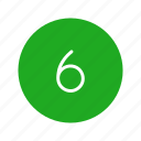 channel button, number, number six, six