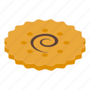 cookie, isometric, dessert