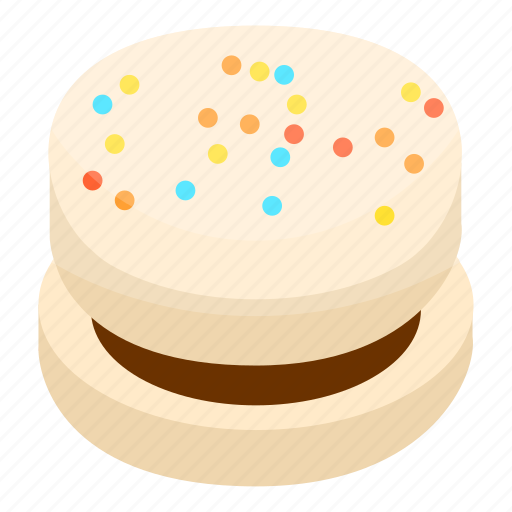 Bake, biscuit, cartoon, chocolate, cookie, isometric, white icon - Download on Iconfinder
