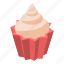bakery, birthday, cake, cartoon, celebration, cupcake, isometric 