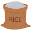 rice, sack, grocery, stock, pile 