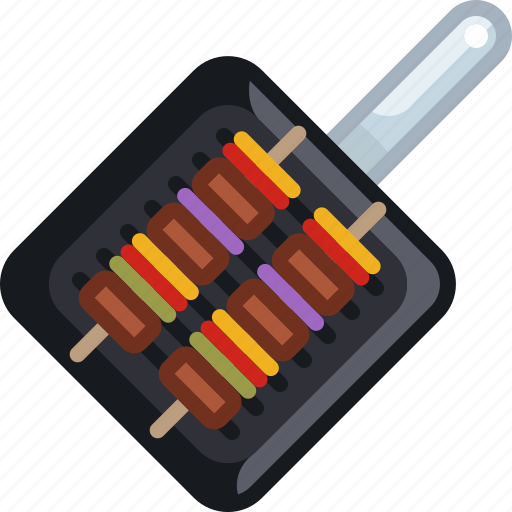 Cooking, food, grill, meat, pan, skewes icon - Download on Iconfinder