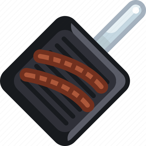 Cooking, food, grill, meat, pan, sausages icon - Download on Iconfinder