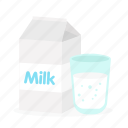 box, drink, food, milk, package, water