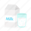 box, drink, food, milk, package, water 