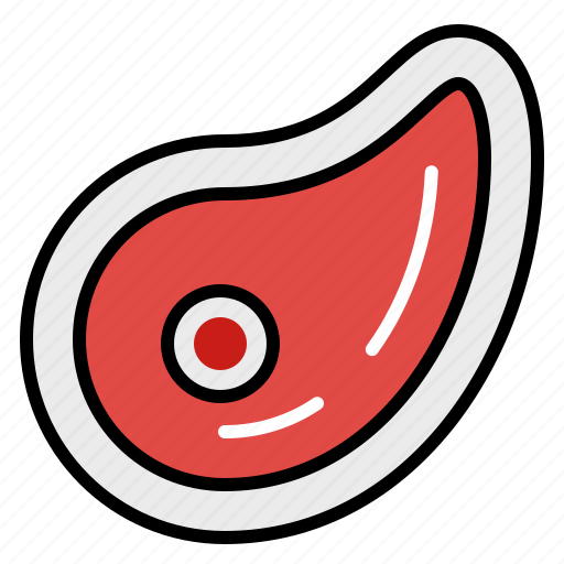 Cooking, food, ingredients, kitchen, meat, recipe, red icon - Download on Iconfinder
