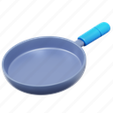 pan, kitchen, render, illustration 