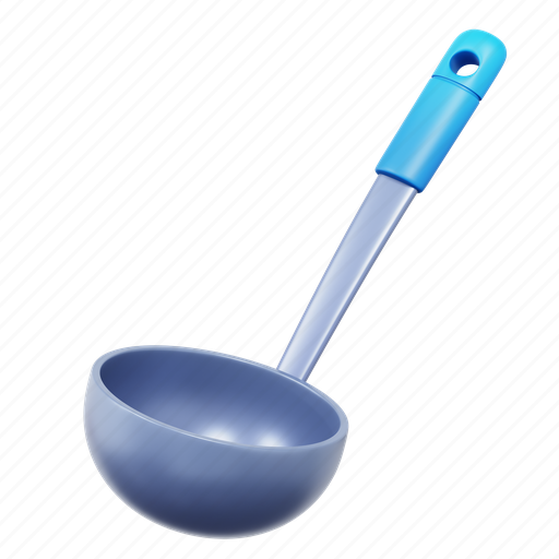 Spoon, kitchen, render, illustration 3D illustration - Download on Iconfinder