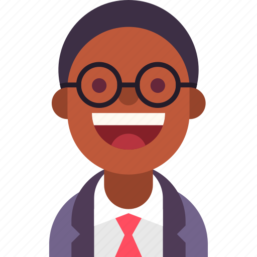 African, avatar, businessman, glasses, guy, man, tie icon - Download on Iconfinder