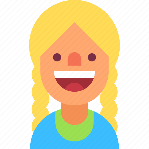 Avatar, blond, braid, girl, smile, white, woman icon - Download on Iconfinder