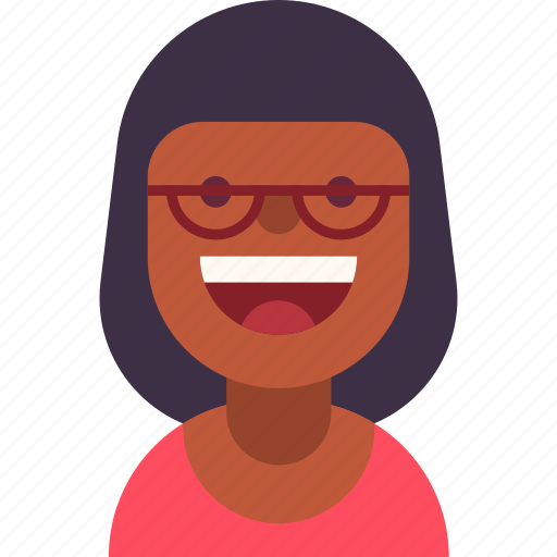 African, american, avatar, business, glasses, smile, woman icon - Download on Iconfinder