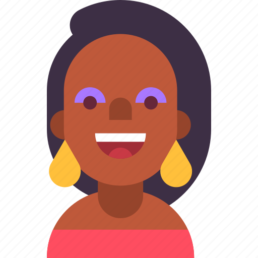African, american, avatar, earring, girl, makeup, woman icon - Download on Iconfinder