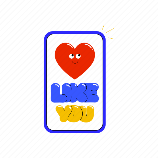 Like, favourite, favorites, love, valentine sticker - Download on Iconfinder