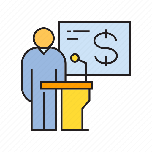 Business conference, conference, finance, leader, podium, present, speaker icon - Download on Iconfinder