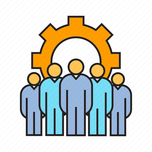Cog, collaborate, cooperate, gear, people, team, teamwork icon - Download on Iconfinder