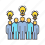 board, creative, idea, light bulb, team, teamwork, think 