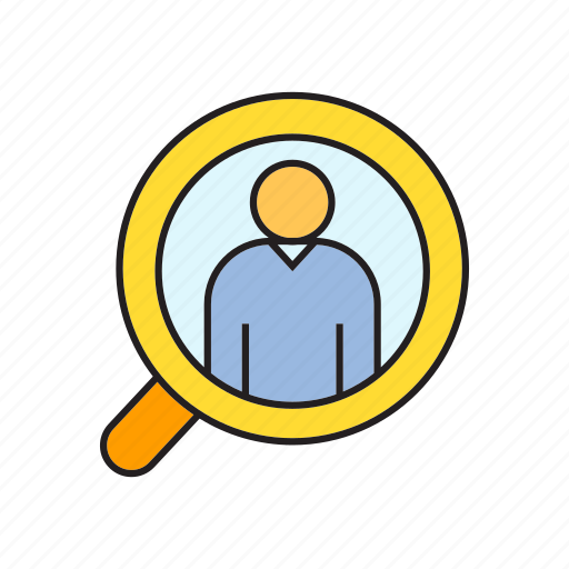 Head hunter, human resource, magnifier, manpower, recruiting, scan, view icon - Download on Iconfinder