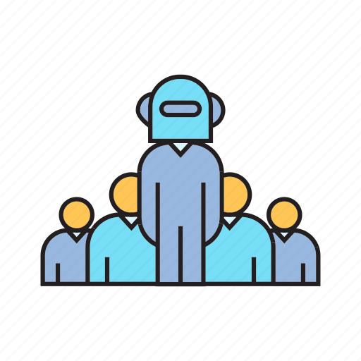 Artificial intelligence, boss, bot, executive, leader, robot, team icon - Download on Iconfinder