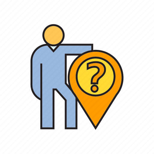 Ask, location, people, pin, problem, question, standing icon - Download on Iconfinder