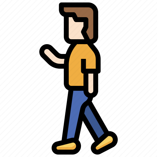 Walking, person, walk, leisure, miscellaneous, relaxing, relax icon - Download on Iconfinder