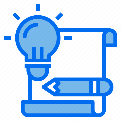 Bulb, copywriting, document, editing, light, writing icon - Download on Iconfinder
