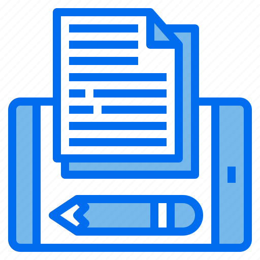 Copywriting, document, editing, file, mobile, phone, writing icon - Download on Iconfinder