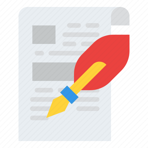 Feather, pen, writing, article, copywriting icon - Download on Iconfinder