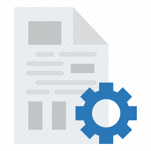 Gear, setting, article, writing, copywriting icon - Download on Iconfinder