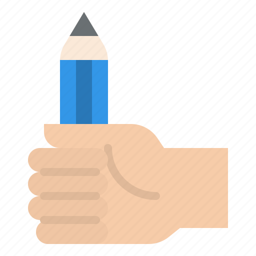 Hand, hold, pencil, copywriting icon - Download on Iconfinder