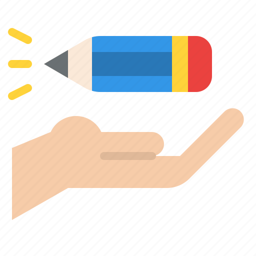Hand, pencil, writing, copywriting icon - Download on Iconfinder