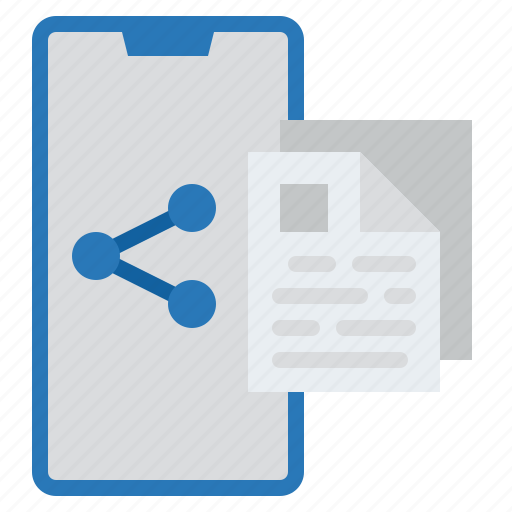 Phone, share, article, copywriting icon - Download on Iconfinder