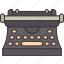 typewriter, author, text, journalist, vintage 