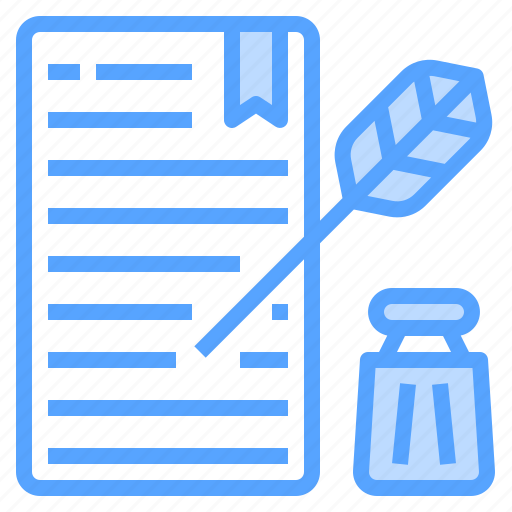 Document, ink, pen, write, writing icon - Download on Iconfinder