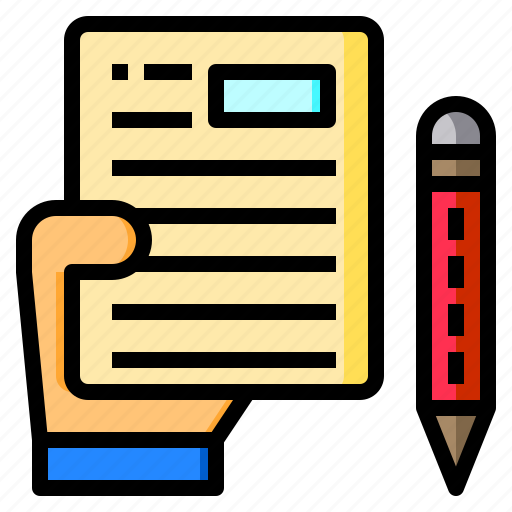 Checklist, file, hand, paper, pencil icon - Download on Iconfinder