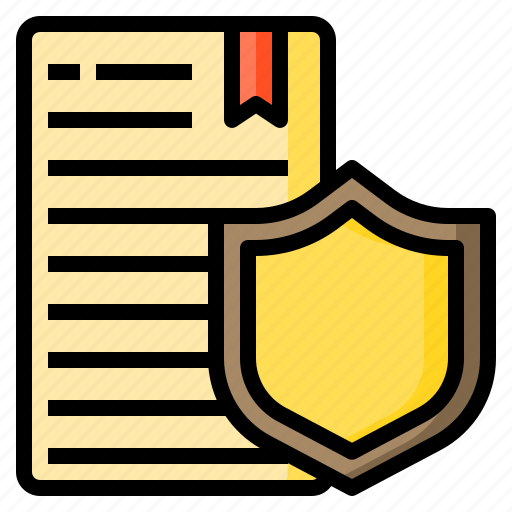 Document, file, safety, security, shield icon - Download on Iconfinder