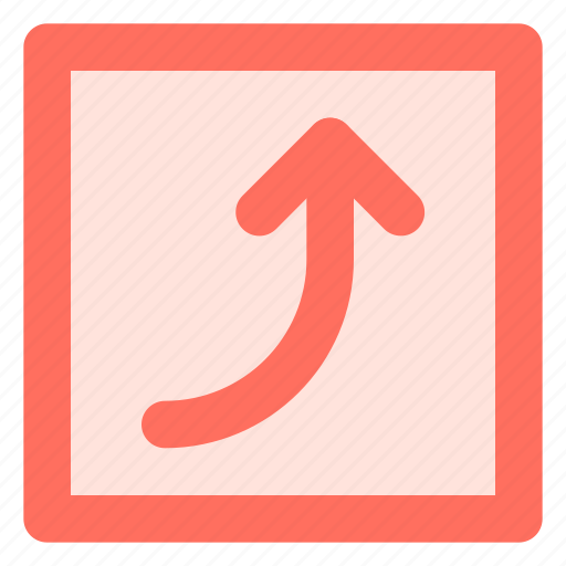 Arrow, curved, direction, right, up icon - Download on Iconfinder