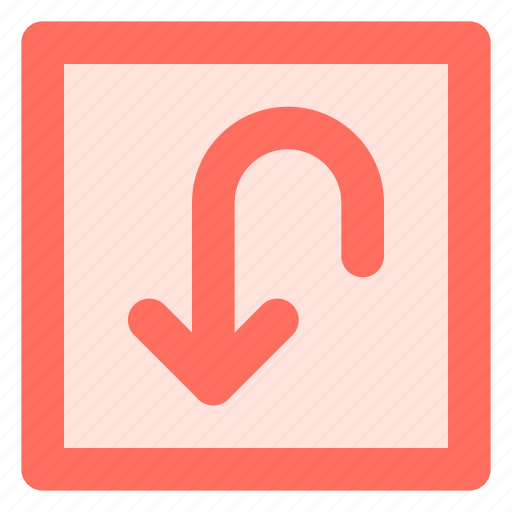 Arrow, direction, down, rounded icon - Download on Iconfinder
