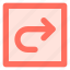 arrow, direction, right, rounded 