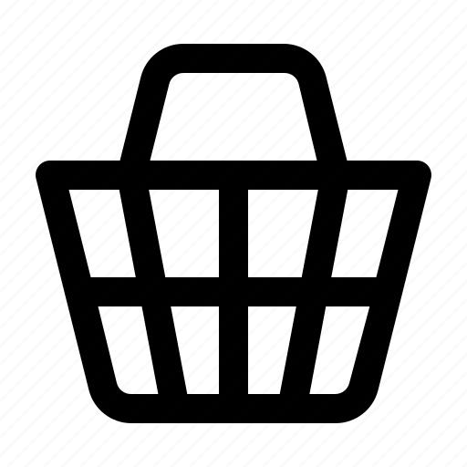 Basket, outlined, rounded, shopping icon - Download on Iconfinder