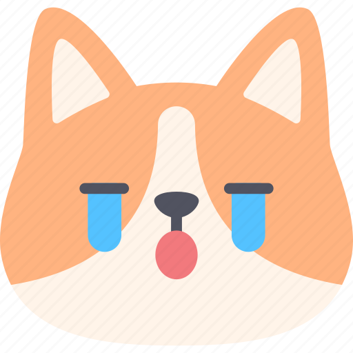 Cry, corgi, dog, emoticon, pet, emoji, avatar icon - Download on Iconfinder